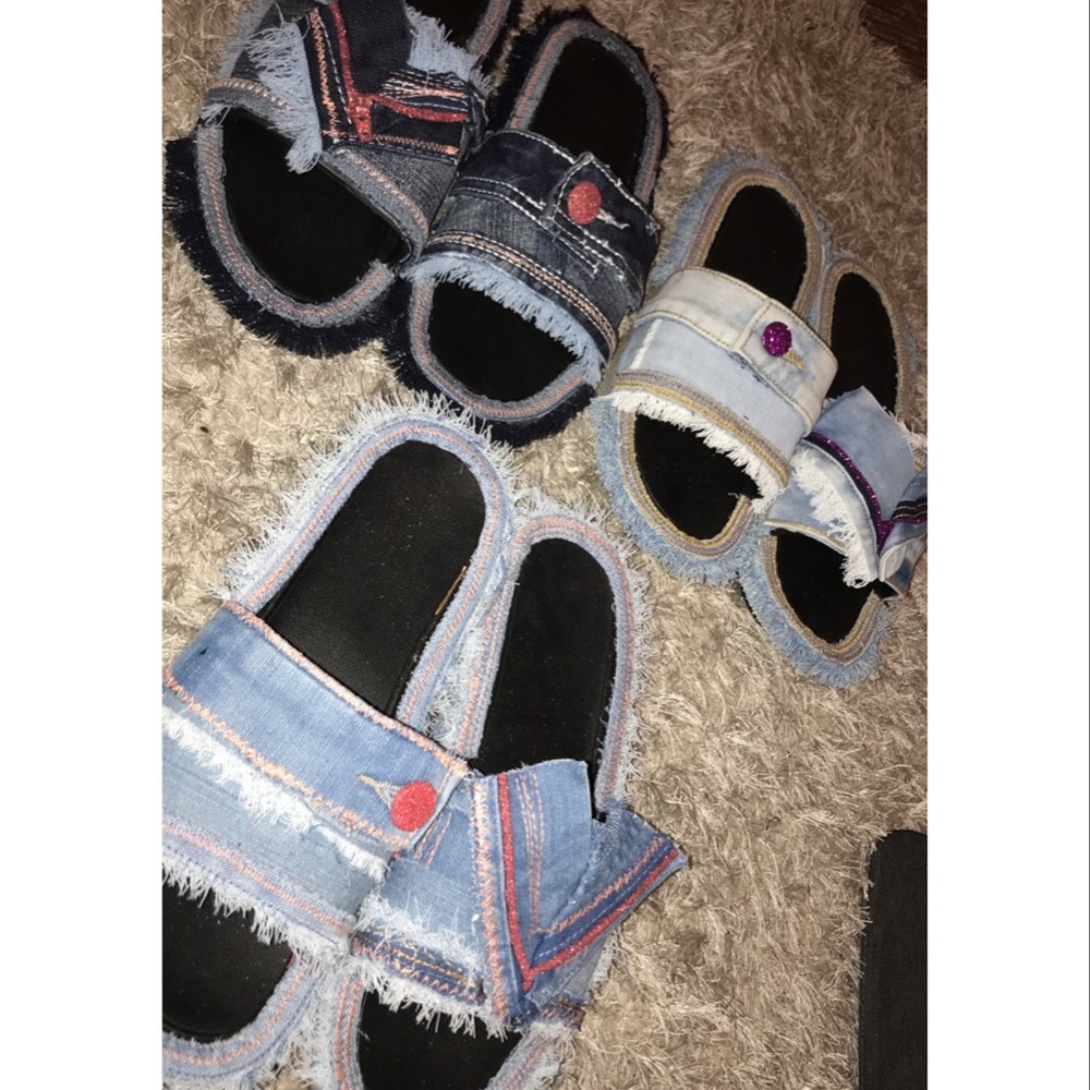Denim slides